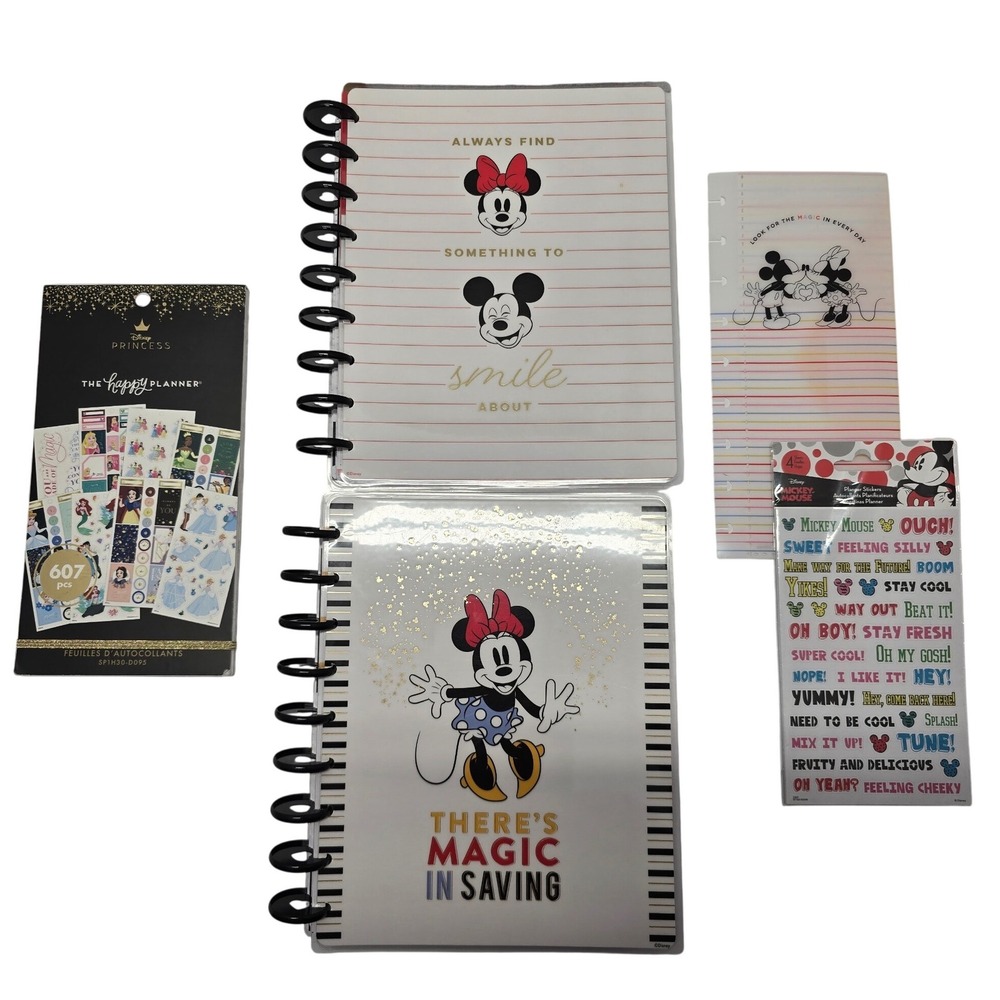 Disney Happy Planner Minnie Mouse Budget Planner Sticker Accessories Lot